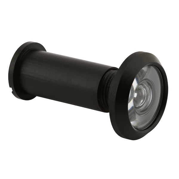 Prime-Line Door Viewer, 200 Degree, UL Listed, Matte Black Finish, Solid Brass, 9/16 in. Diameter (Single Pack) U 11455 - main